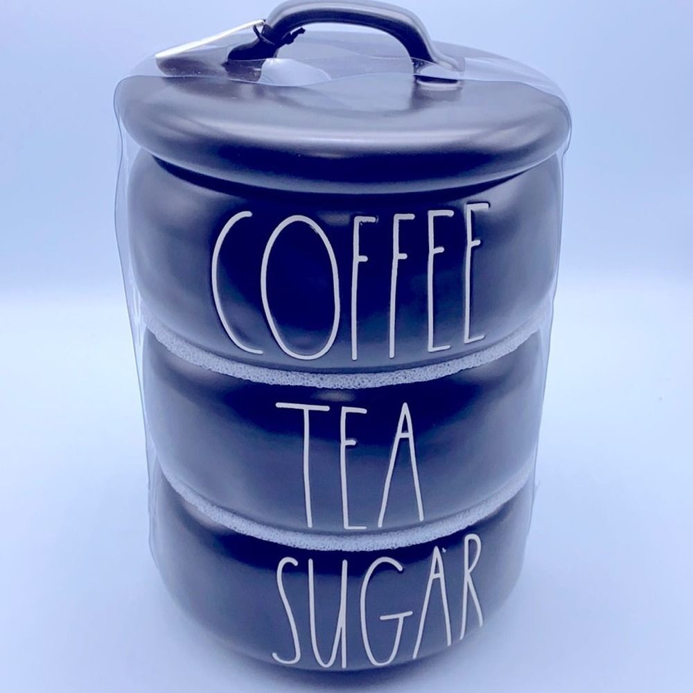 Rae Dunn COFFEE TEA SUGAR Stackable